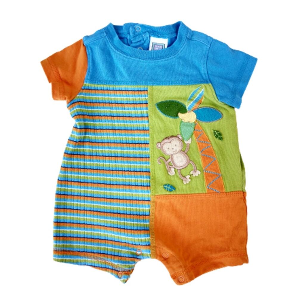 Little Me One-Piece Monkey Multicolor Striped 3m